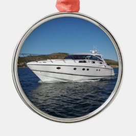 Luxury Motor Boat Julgransprydnad Metall