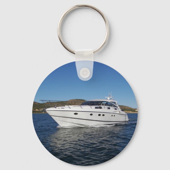 Luxury Motor Boat Nyckelring (Framsida)