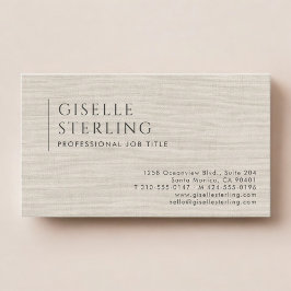 Luxury Natural Linen Visitkort