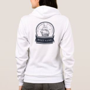 Luxury Navy Blue Nautical Boat Namn T Shirt