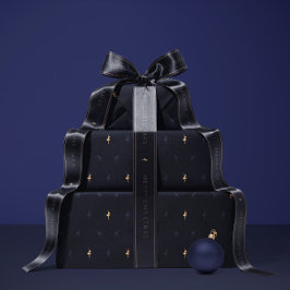 Luxury navy blue wrapping paper presentpapper