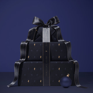 Luxury navy blue wrapping paper presentpapper