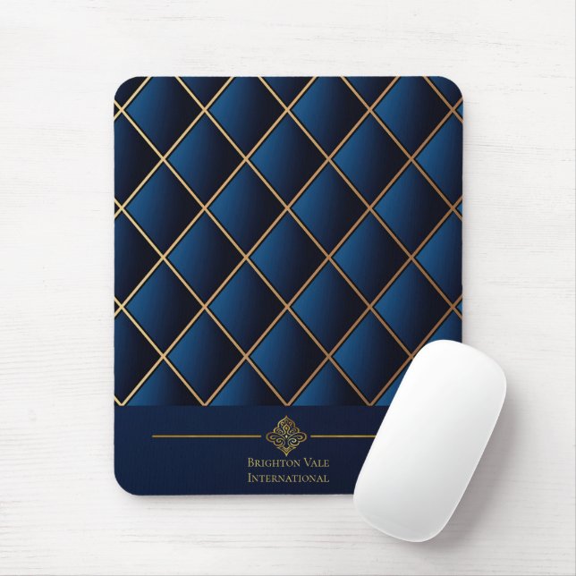 Luxury Navy Gold Executive Mousepad Musmatta (Med mus)