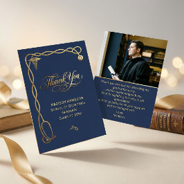 Luxury Navy & Gold Medical Thank You Card Inbjudningar