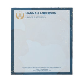 Luxury Navy Look Attorney Logo, for Legal Professi Anteckningsblock