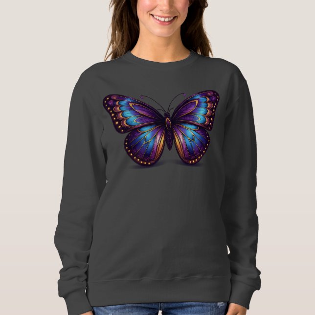 Luxury Neon Butterfly Women’s T Shirt (Framsida)