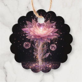 Luxury Neon Heart Scalloped Gift Tags Gåvor Etiketter