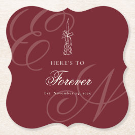 Luxury Old Money Retro Calligraphy Wedding Underlägg Papper