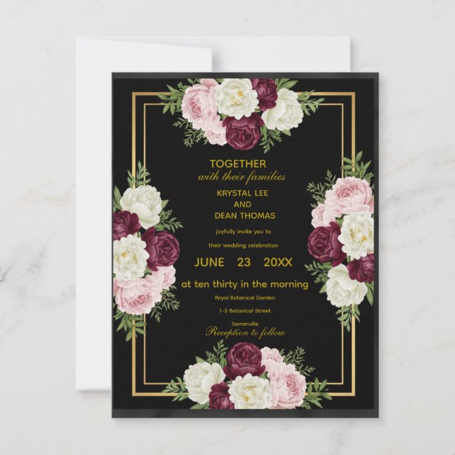 Luxury (or royal) wedding invitation - the most be anteckningskort (Framsida)