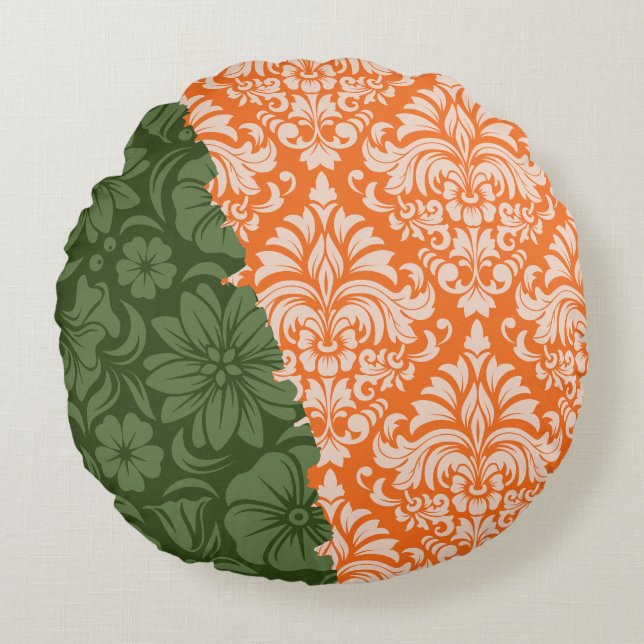 Luxury Ornamental Inslag Rund Kudde (Framsidan)