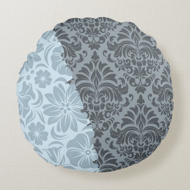 Luxury Ornamental Inslag Rund Kudde (Framsidan)