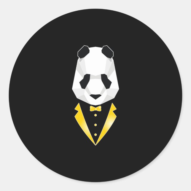 Luxury Panda Runt Klistermärke (Framsida)