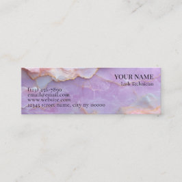 Luxury Pastel Marble Lash Artist Thank you Card Lojalitetskort