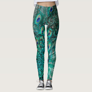 Luxury Peacock Feather Leggings