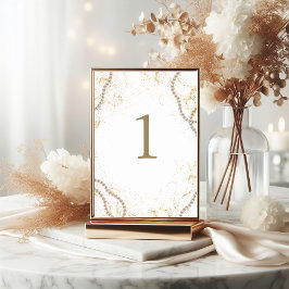 Luxury Pearls och Prosecco Bordsnummer