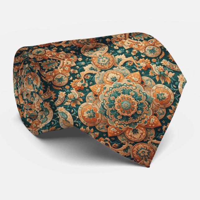 Luxury Persian Designer Style | Faux Silk Neck Tie Slips (Rullad)