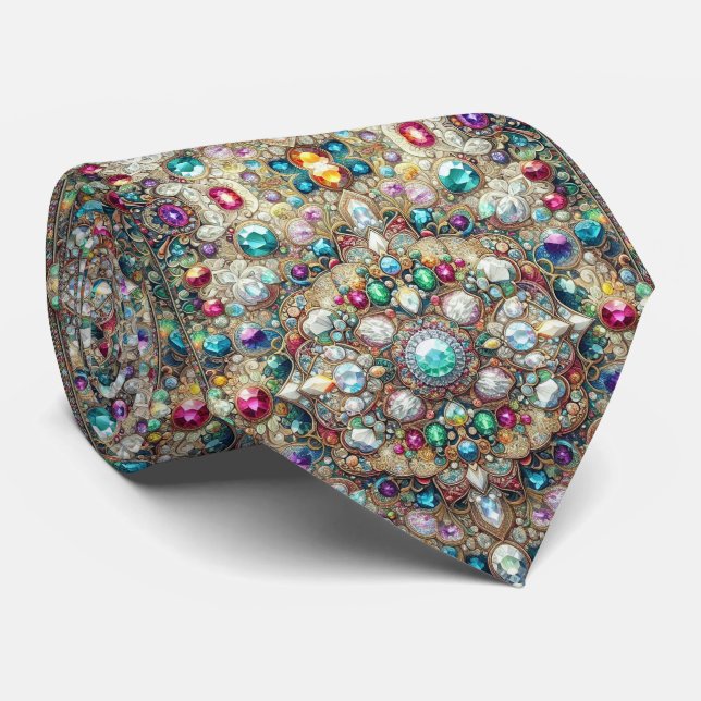 Luxury Persian Designer Style | Faux Silk Neck Tie Slips (Rullad)
