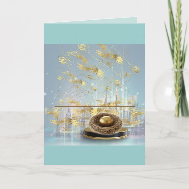Luxury Personalized Easter Folded Card Kort (Framsida)