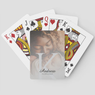 Luxury Personalized Poker Style Design with Photo Casinokort