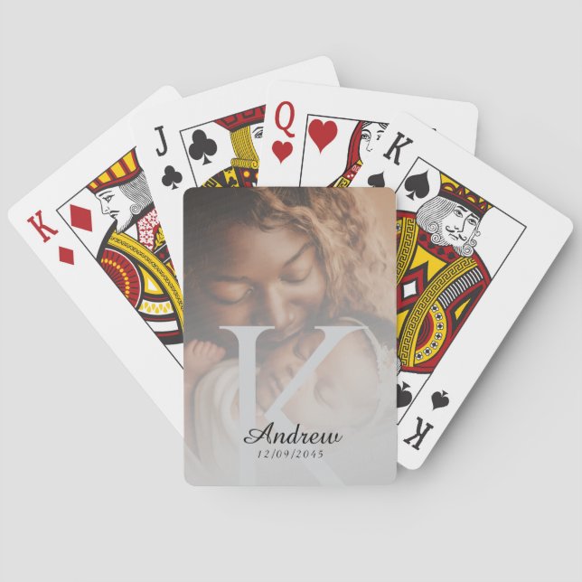 Luxury Personalized Poker Style Design with Photo Casinokort (Baksidan)