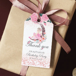 Luxury Personlig Birthday Ballerina Måne Presentetikett