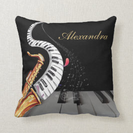 Luxury Personlig Saxophone Piano Music Kudde
