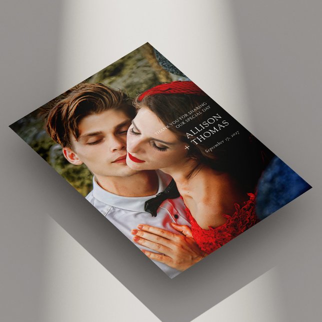 Luxury Photo Bröllop - tackkort Tack Kort (Luxury Photo Wedding Thank You Card )