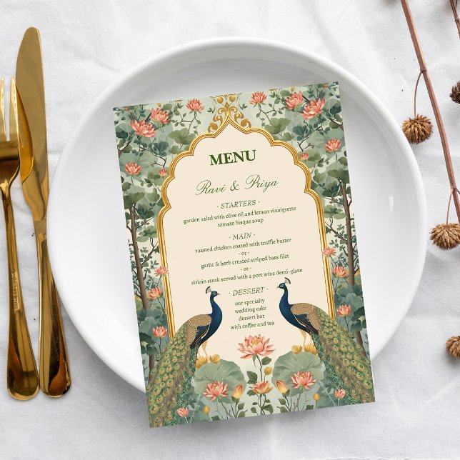 Luxury Pichwai Indian Wedding Menu Meny (Skapare uppladdad)