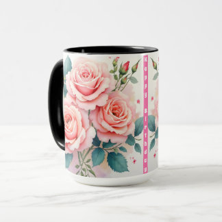 Luxury Pink Roses Beautiful Trendy Collection Mugg