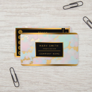 Luxury Popular Blush Pink Mint Gold Collection Visitkort