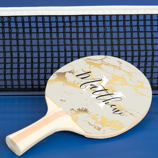 Luxury & Profession Guld Metallic Ping Pong Paddle Pingisracket (Insitu)