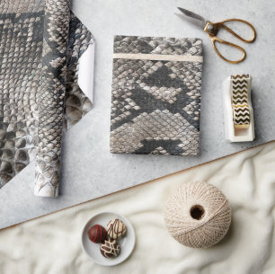 Luxury Python Snake Skin Rik Elegant Mode Presentpapper