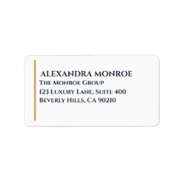 Luxury Real Estate Address – Minimal Elegant Adressetikett