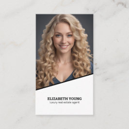 🏠 Luxury Real Gods Agent Anpassningsbar Photo and Visitkort