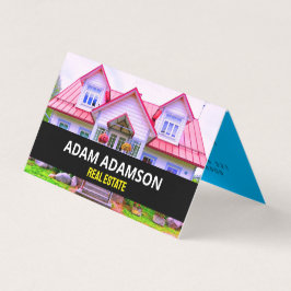 Luxury Real Gods (QR Code) House Realtor Folded Visitkort