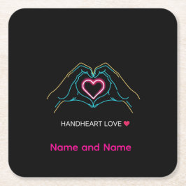 Luxury Realistic Couple Holding Hands Gold Ring An Underlägg Papper Kvadrat