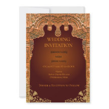 Luxury Red and Gold Wedding Invitation