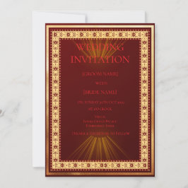 Luxury Red and Gold Wedding Invitation  Inbjudningar