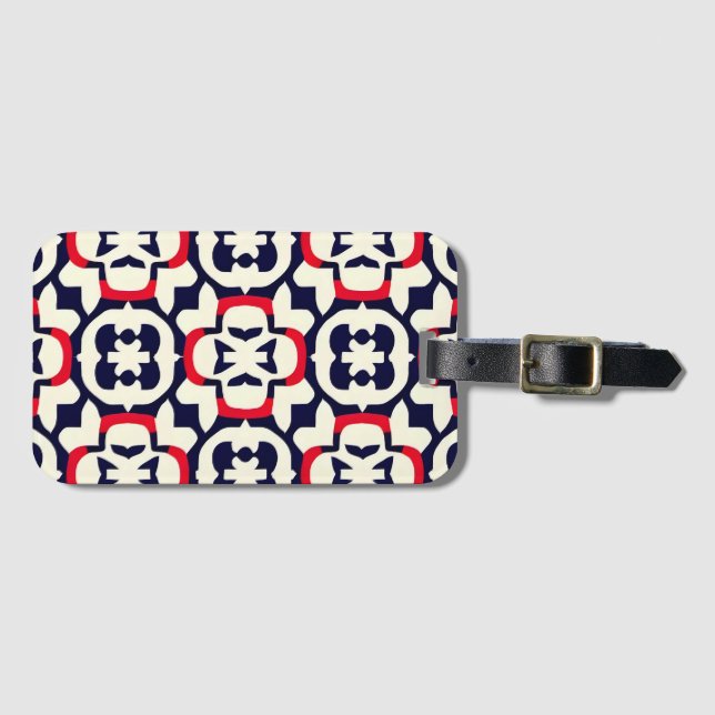 Luxury Red White och Blue Bagagebricka (Framsida horisontal)