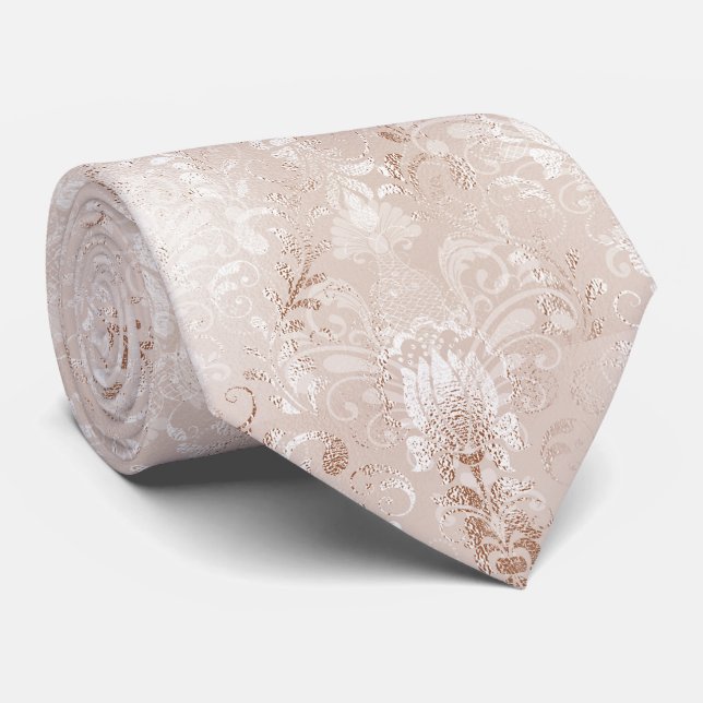 Luxury Ro Gold Foil Damask Pattern Slips (Rullad)