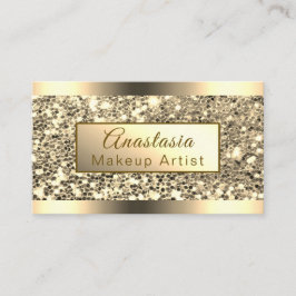 Luxury Ro Guld Chunky Glitter Makeup Artist Visitkort