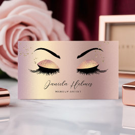 Luxury Ro Guld Eyelash Makeup Artist Visitkort