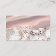 Luxury Ro Guld Marble Shimmer Foil Monogram