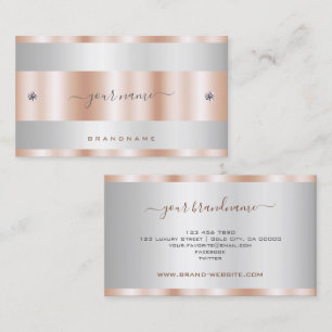 Luxury Ro Guld och Silver med Diamond Graphics Visitkort