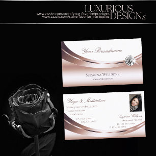 Luxury Ro Guld och White med Photo Luxe Diamond Visitkort