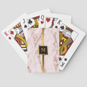 Luxury Ro Rosa Glitter Marble Customize Casinokort