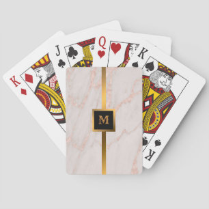 Luxury Ro Rosa Glitter Marble Customize Casinokort