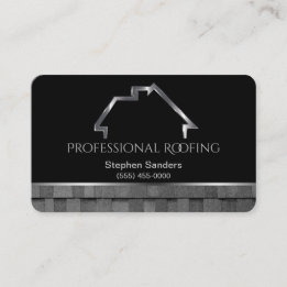 Luxury Roofing Shingles Construction Silver Black Visitkort