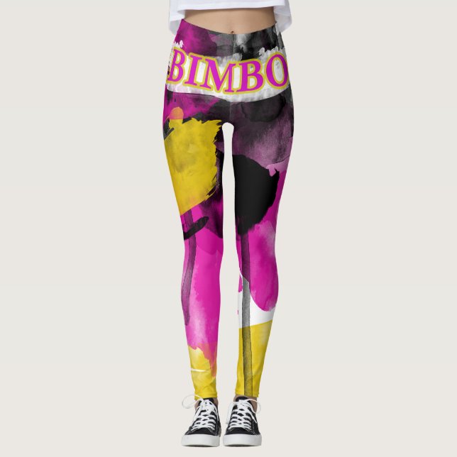 Luxury Rosa Bimbo Sissy Leggings (Framsida)