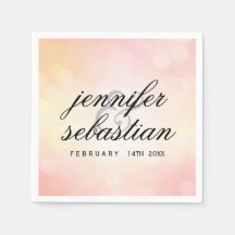 Luxury Rosa glitter bokeh BRÖLLOP MONOGRAM